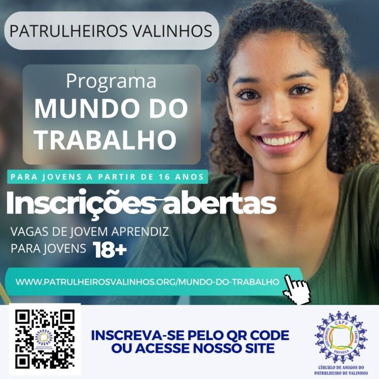 Read more about the article Círculo dos Patrulheiros abre inscrições para o programa Mundo do Trabalho – Jovem Aprendiz