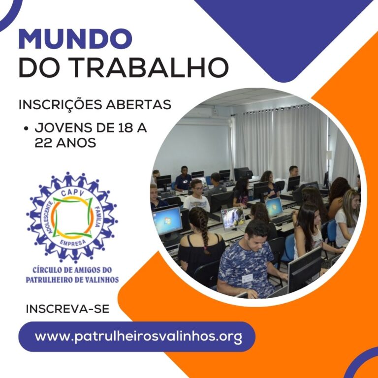 Read more about the article Programa Mundo do Trabalho do Patrulheiroestá com inscrições abertas