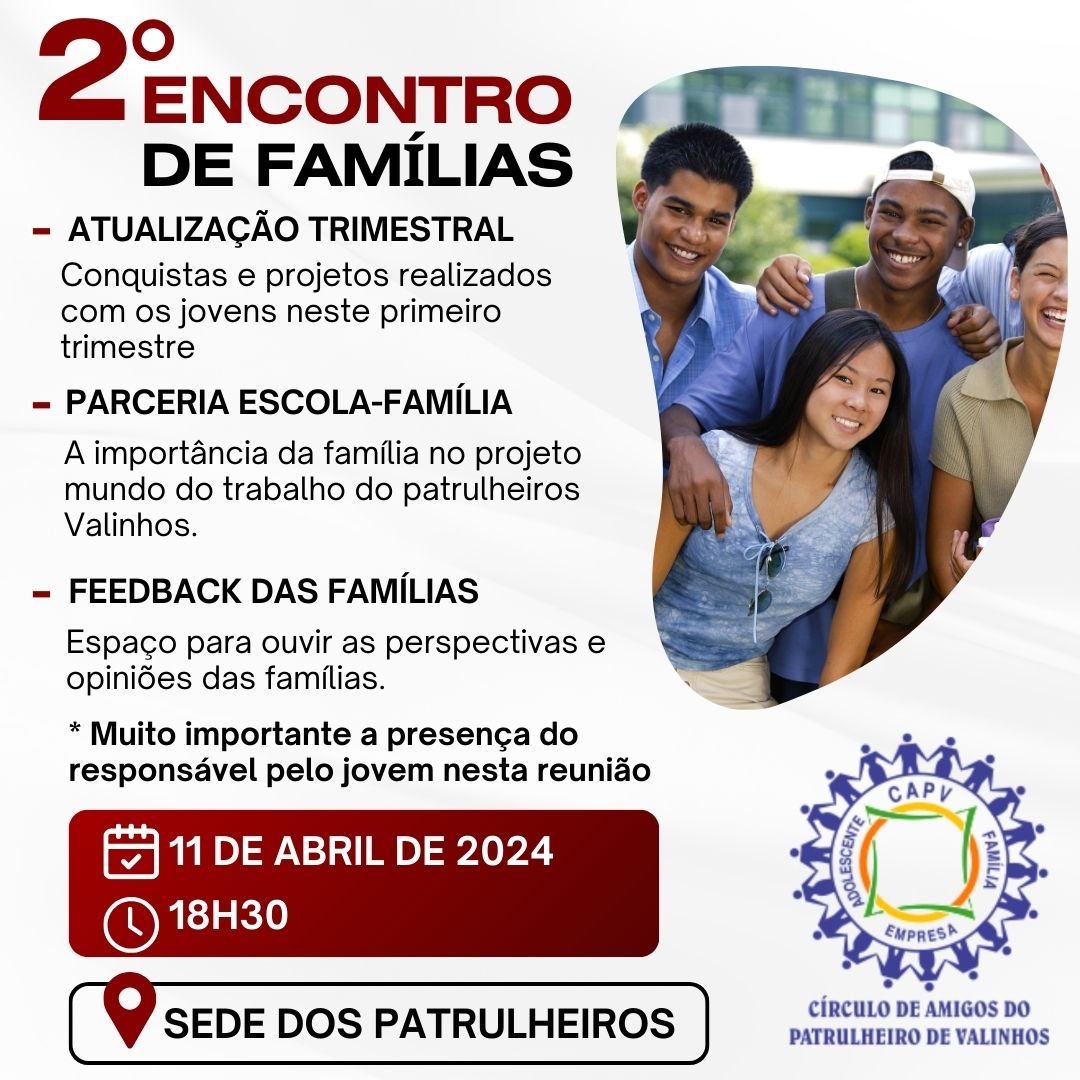 Read more about the article Patrulheiro promove o segundo Encontro das Famílias
