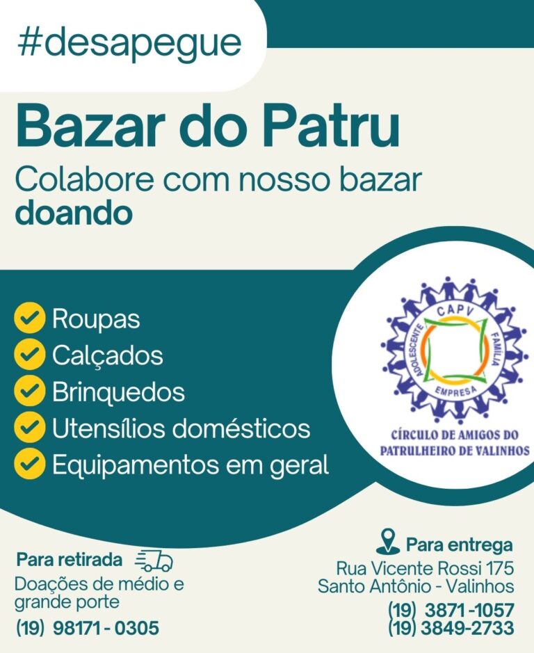 Read more about the article Bazar Solidário do Patrulheiro: Doe e Faça a Diferença