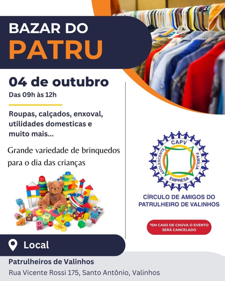 Read more about the article Bazar Solidário dos Patrulheiros já tem data: 4 de Outubro