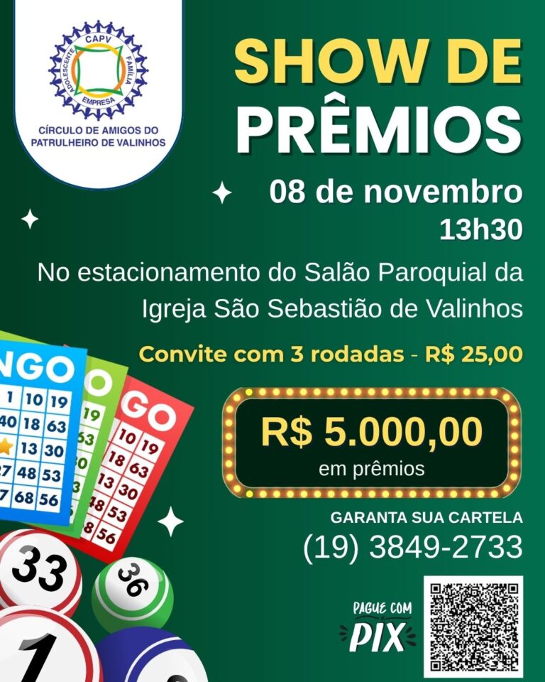 Read more about the article Patrulheiro convida para um grande Show de Prêmios